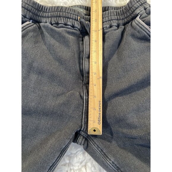 Joe’s Mens Shorts Black 30 Black Elastic Thick Terry Cloth Distressed Drawstring - Picture 5 of 5